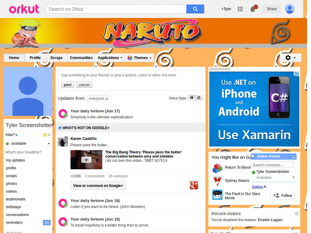 Orkut - Naruto 1 ( by Templah.com )