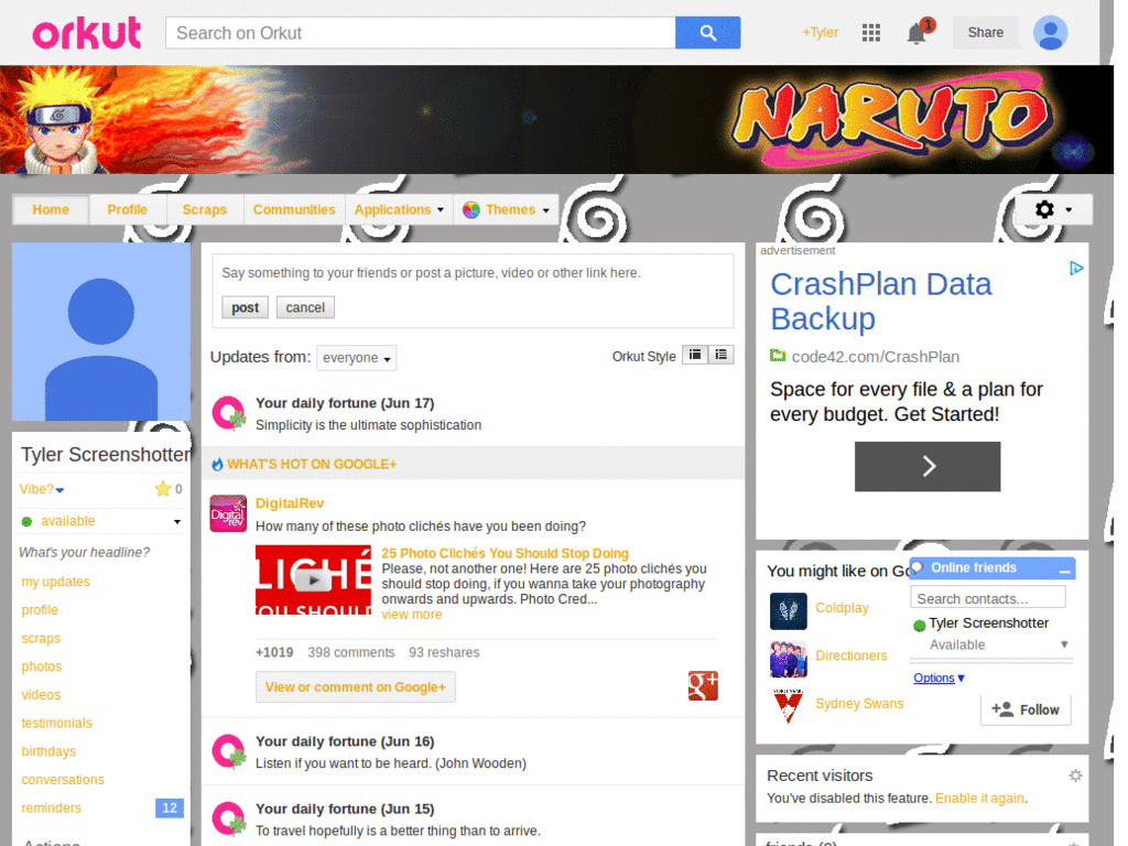 Orkut - Naruto 2  ( by Templah.com )