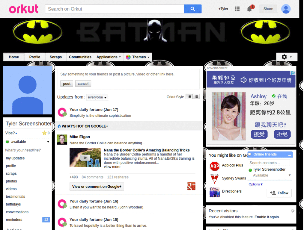 Orkut - Batman 1 ( by Templah.com )