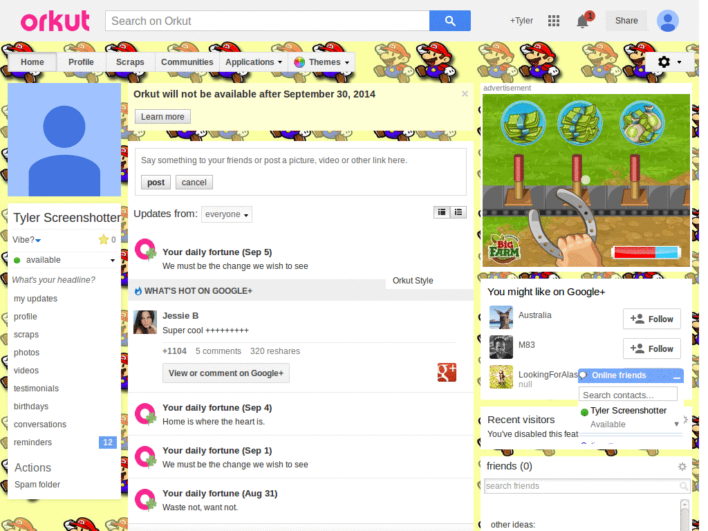 Orkut - Super Mario ( by Templah.com )