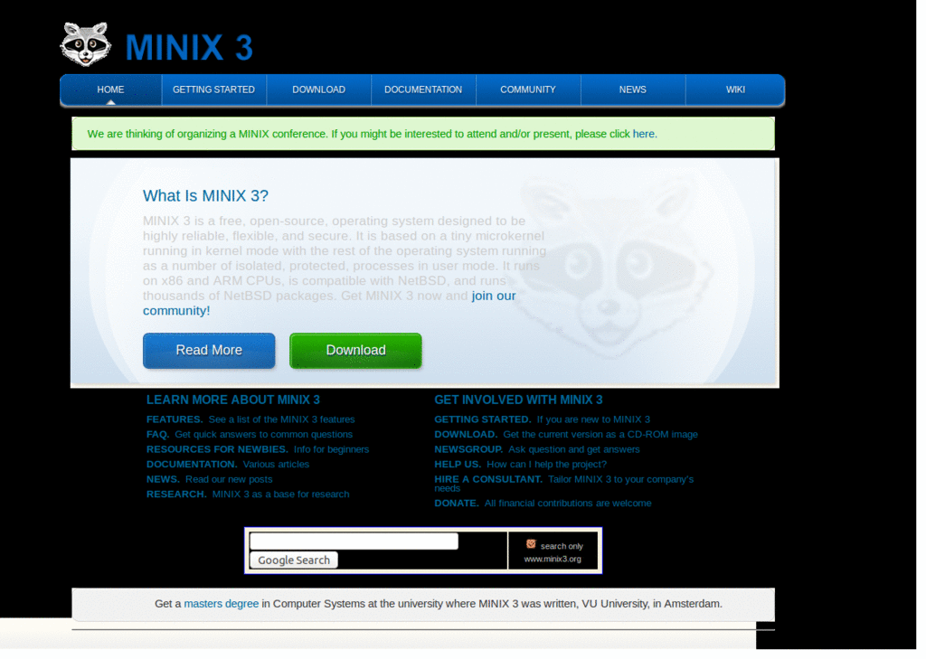 Minix 3 Non-Gougy (Dark)