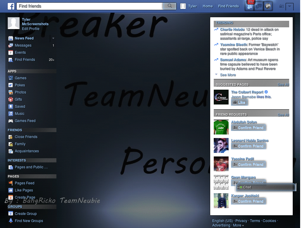 Facebook , By BangRicko Team Neubie (Custom Theme)