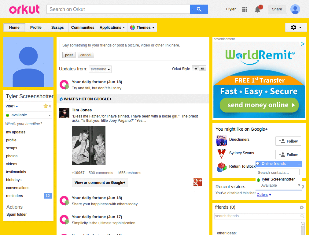 Orkut - Amarelo  ( by Templah.com )