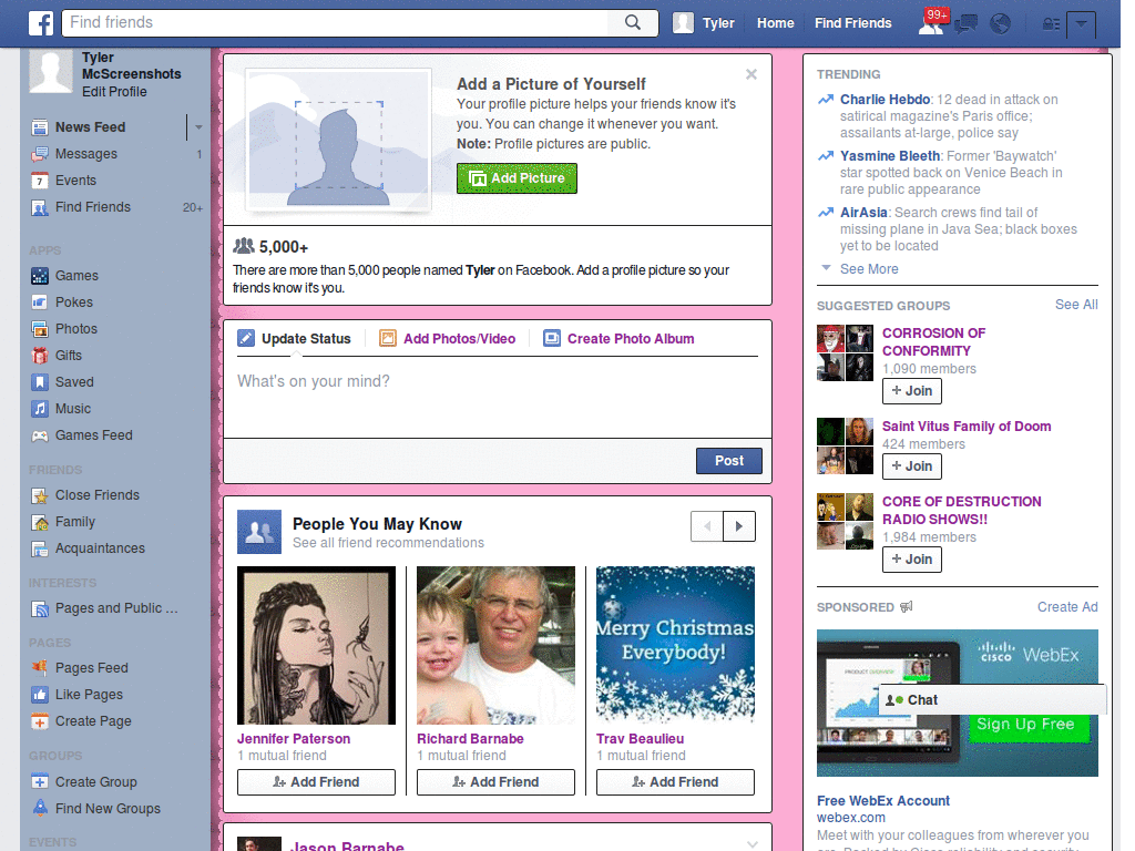Facebook here