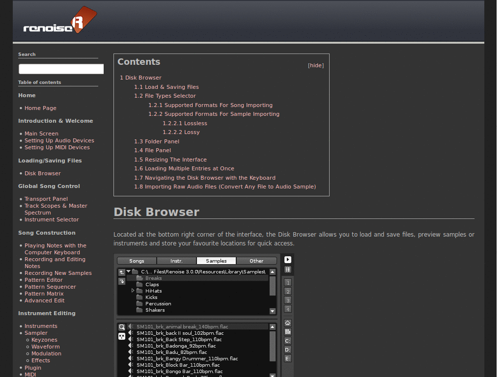 Renoise Tutorials Wiki DarkGrey