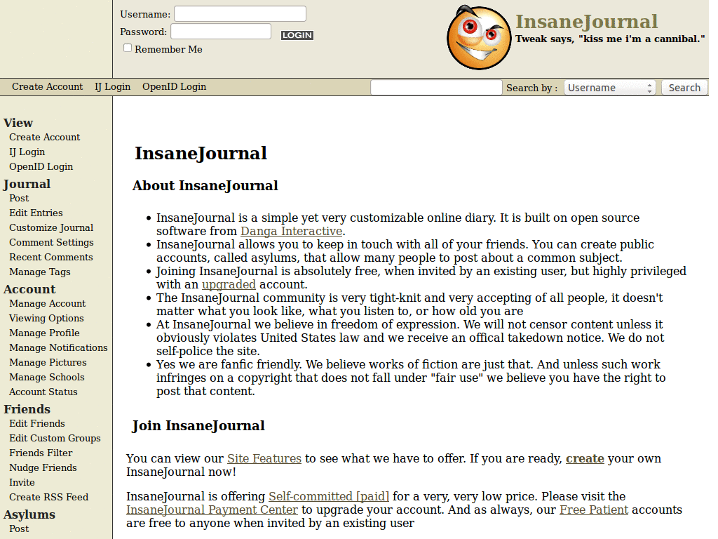 InsaneJournal.com shrunk comments