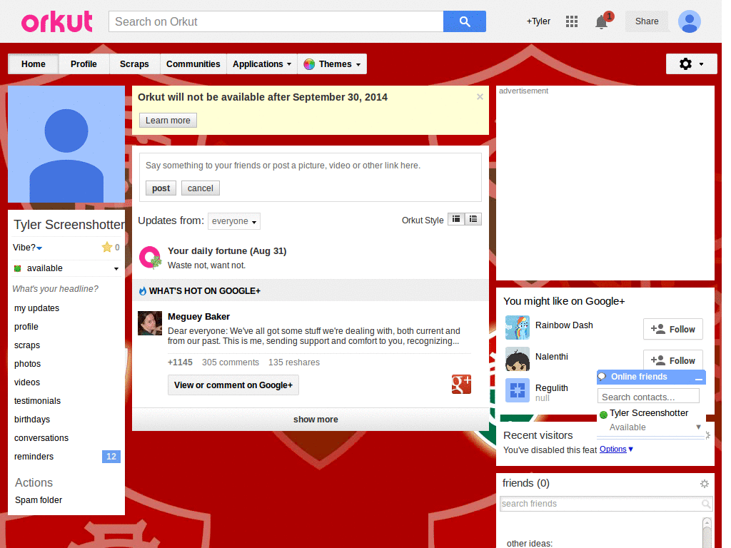 Orkut - Fluminense  ( by Templah.com )