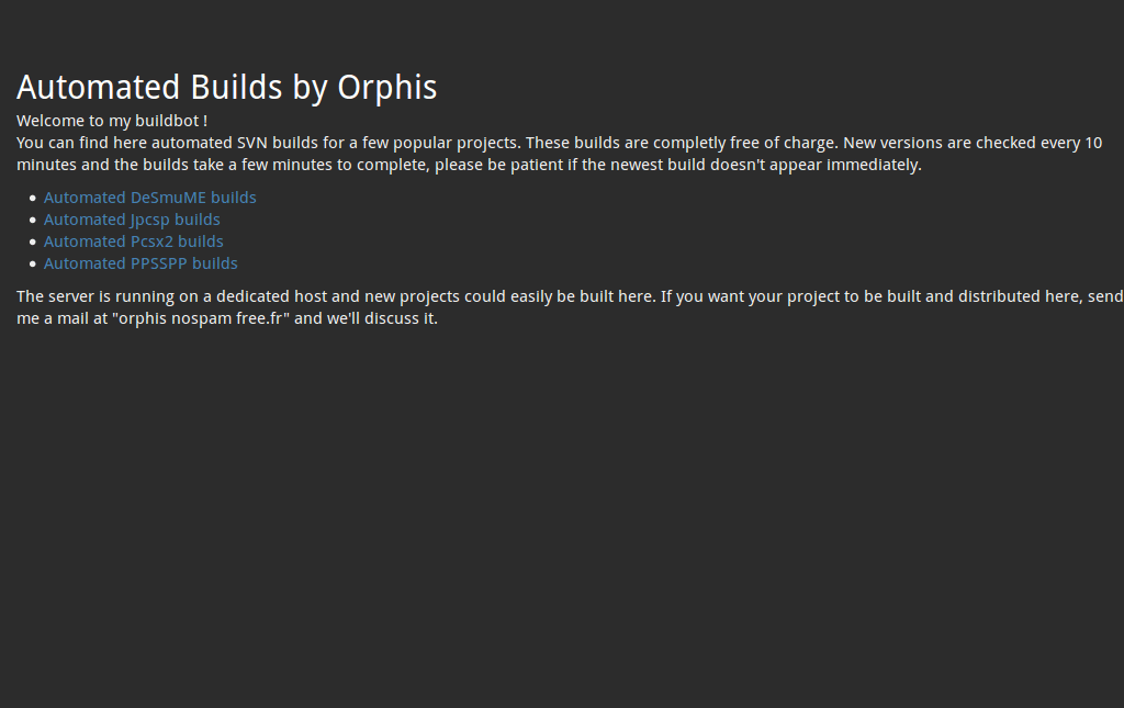 Orphis' Buildbot Dark