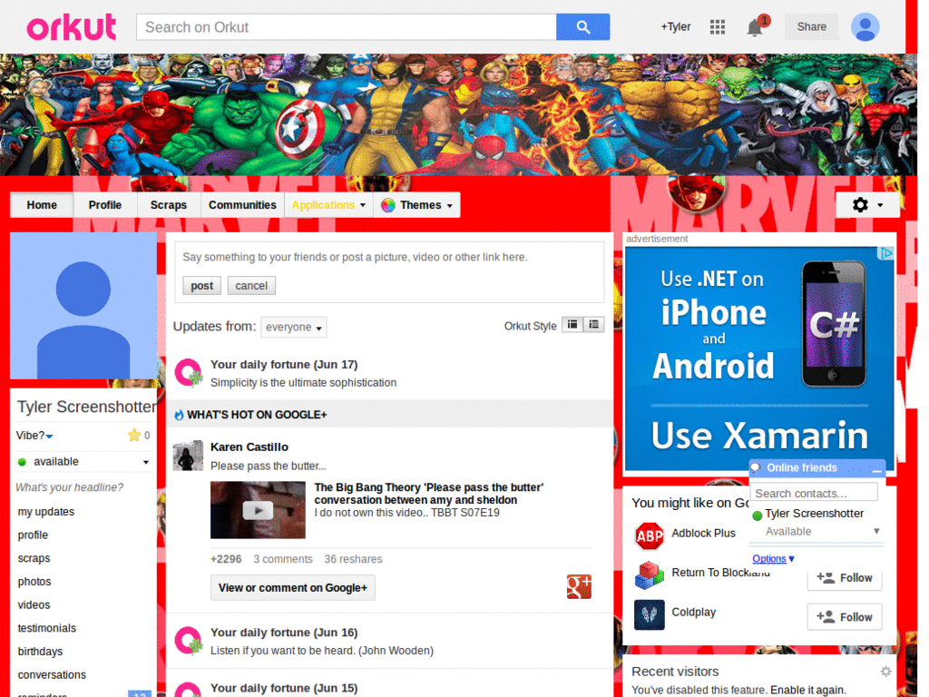 Orkut - Marvel 1 ( by Templah.com )