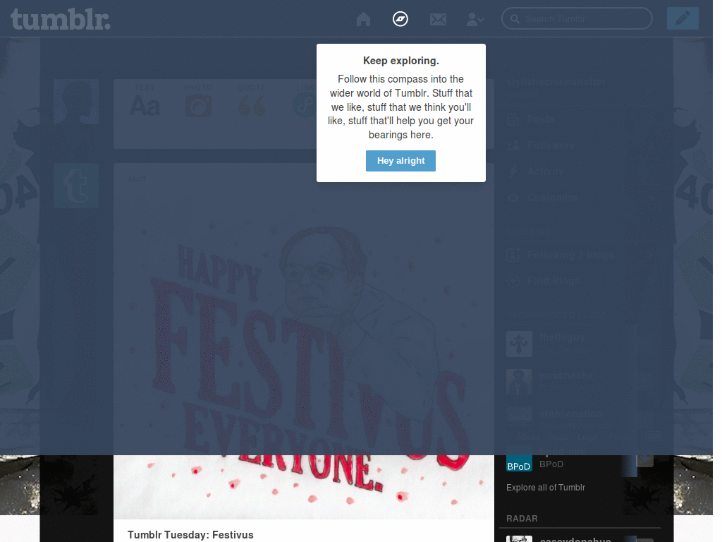 Mickey Mouse Tumblr Dashboard Theme