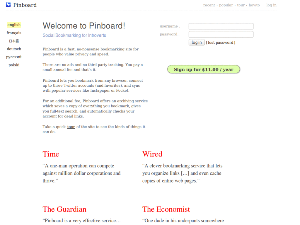 Pinboard Prettified 2.0