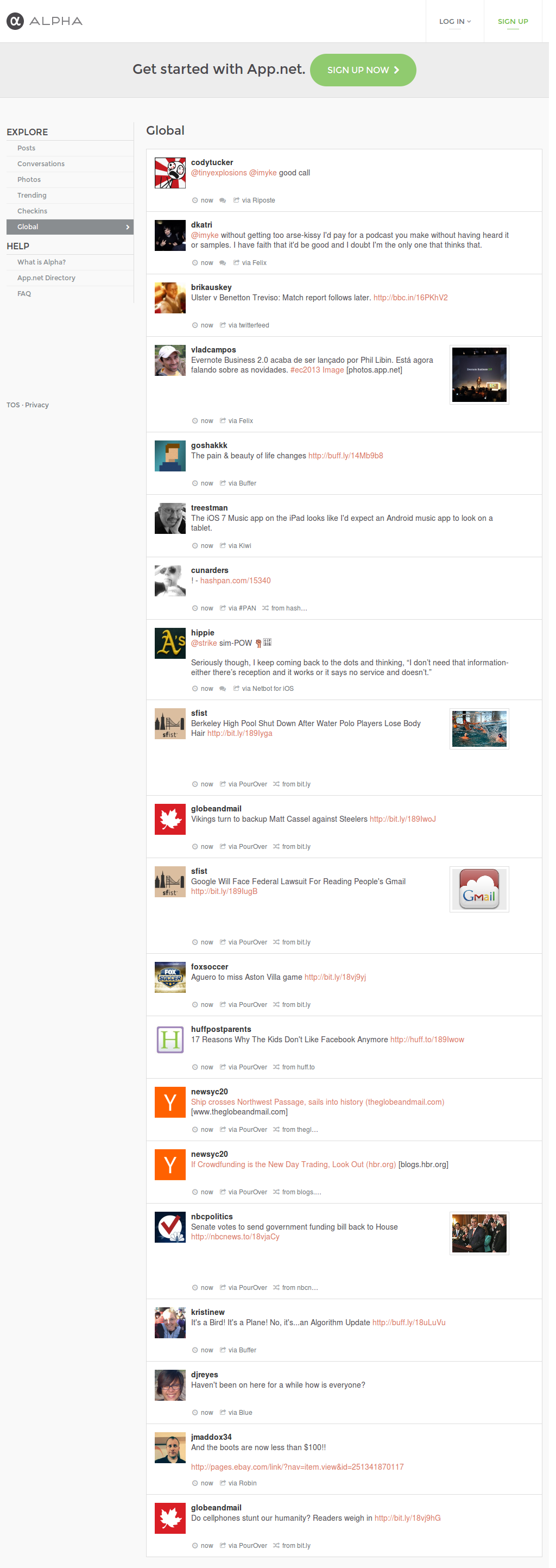 Hide alpha notification bar