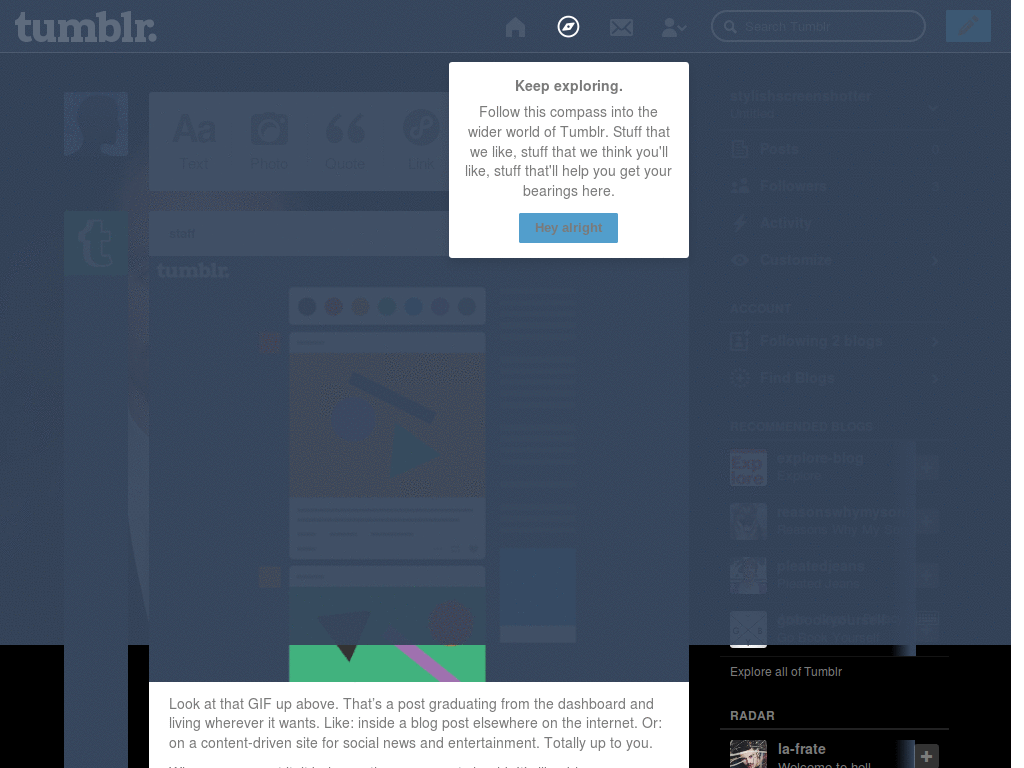 Tom Hiddleston Tumblr Dash Theme