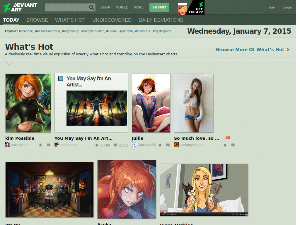dA category/deviation/user filter