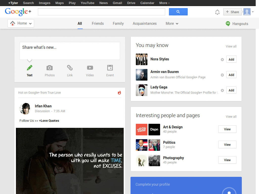 Google Plus Hide Account Name
