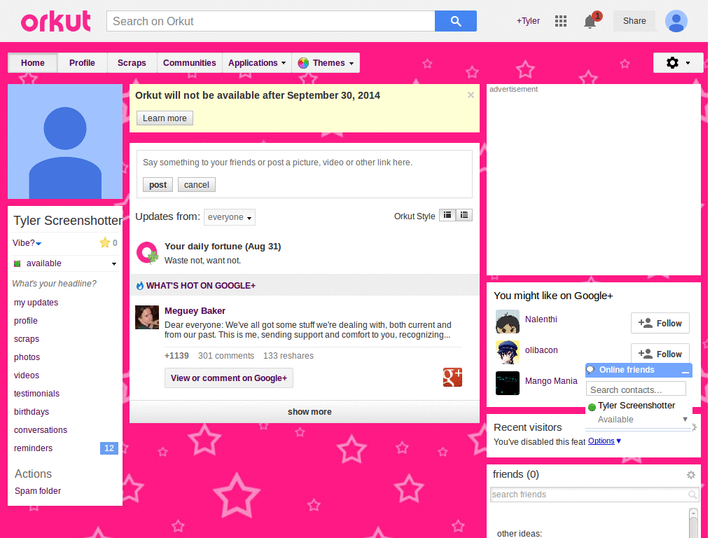 Orkut - Hello Kitty 2 ( by Templah.com )