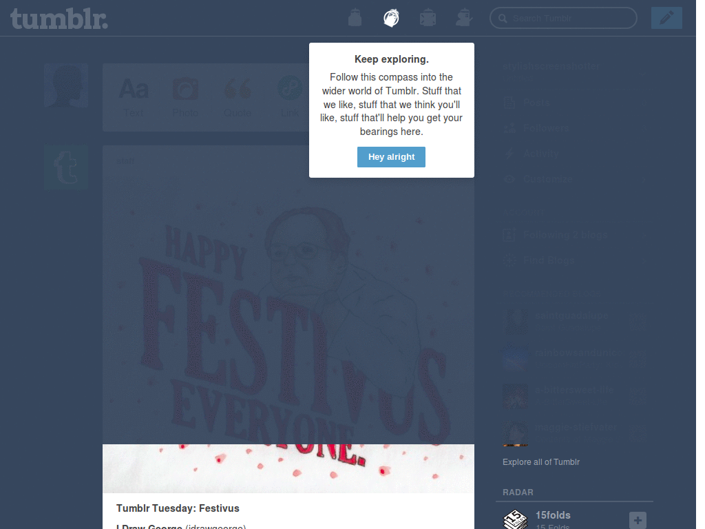 Tumblr - TARDIS Dashboard Button