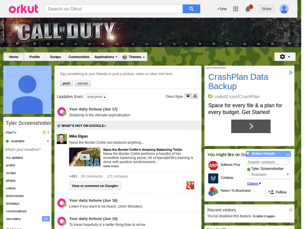 Orkut - Call of Duty ( by Templah.com )