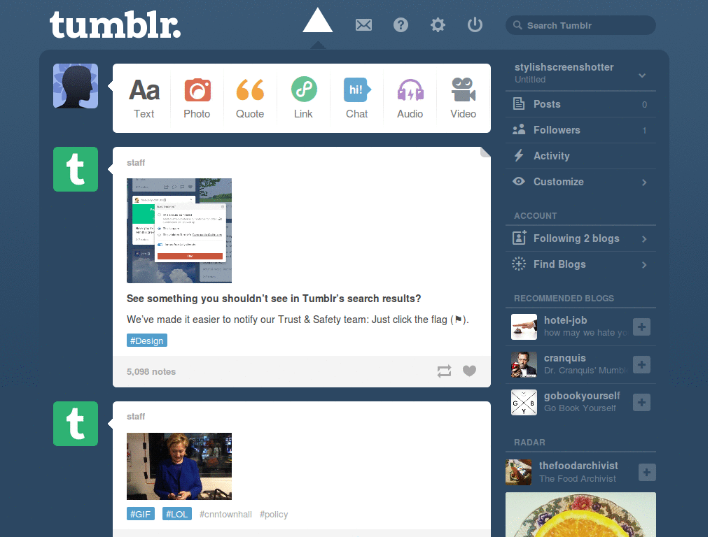 Hipster Triangle - Dashboard Button