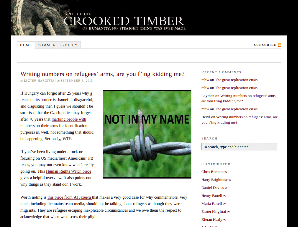 Crooked Timber reader