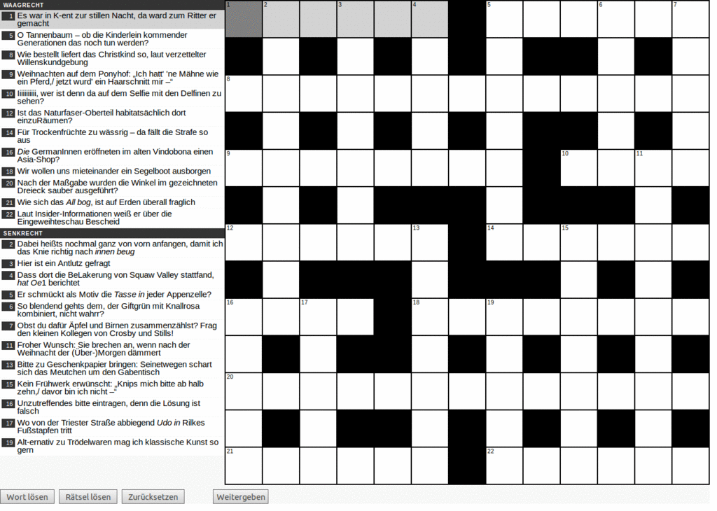 derstandard.at Kreuzworträtsel