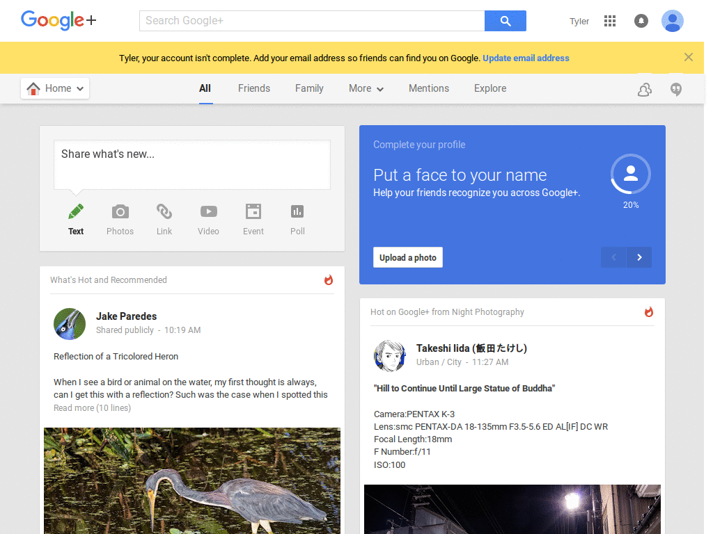 Google+ Declutter