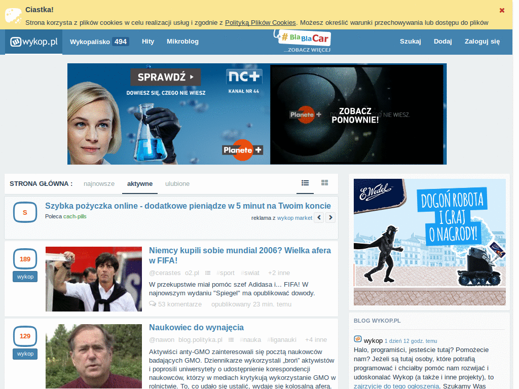 Wykop.pl - bez fejsa i gje plus