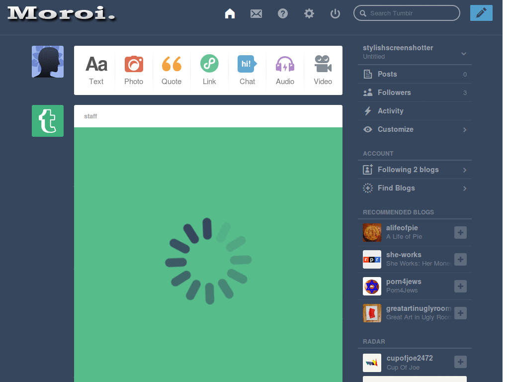 Moroi Tumblr Logo