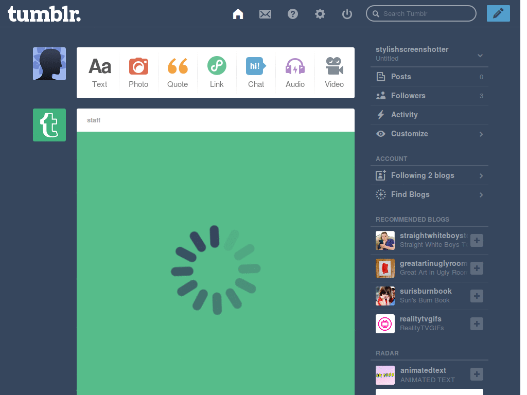 Restore "reblogged" for Tumblr