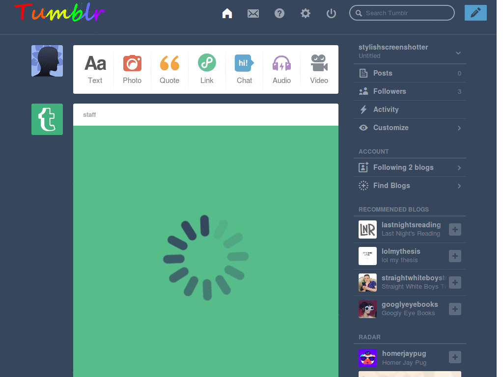 Tumblr rainbow logo