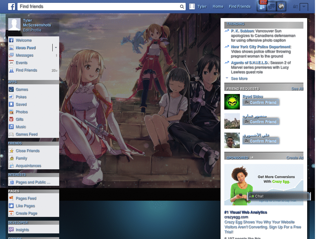 Facebook SAO Theme
