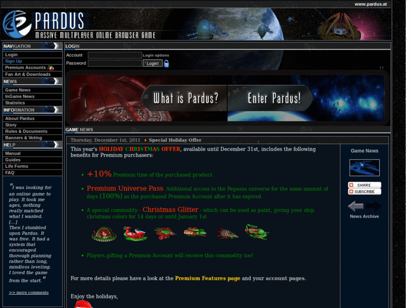 Pardus Ships