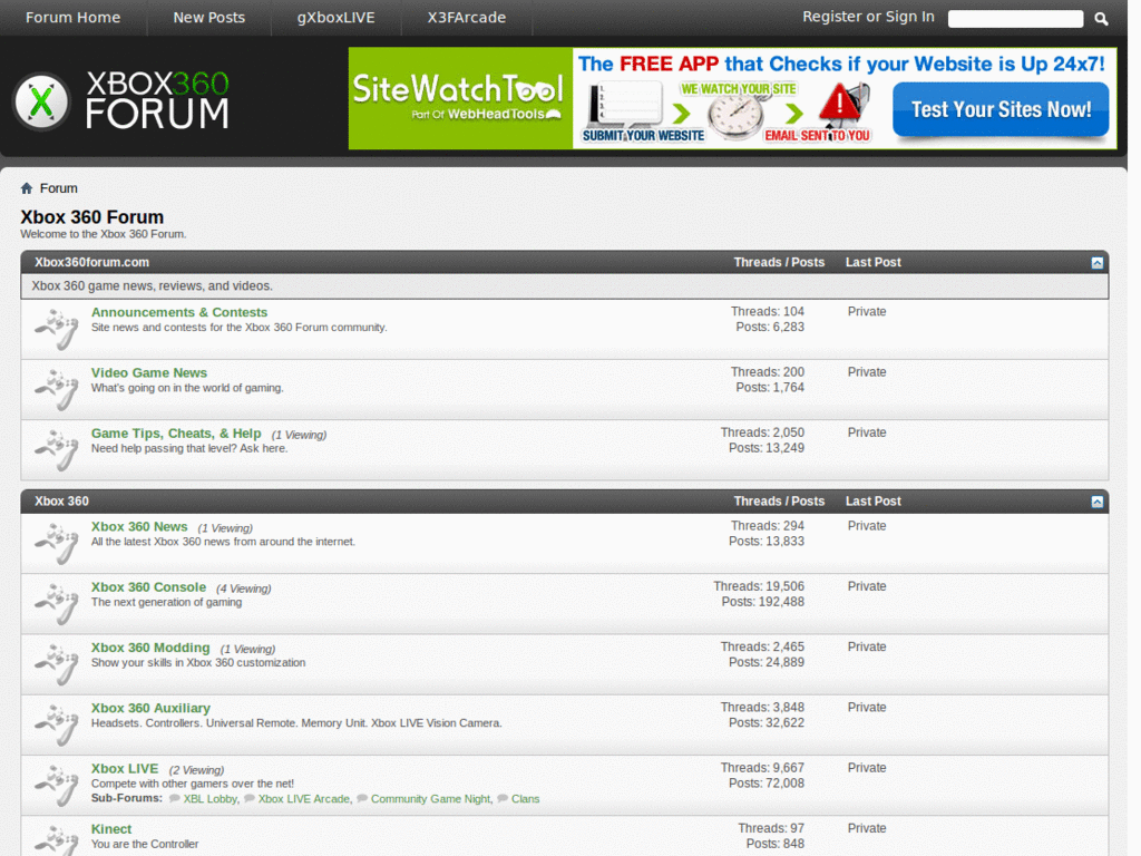 Xbox 360 Forum - Hide Left Content Panel