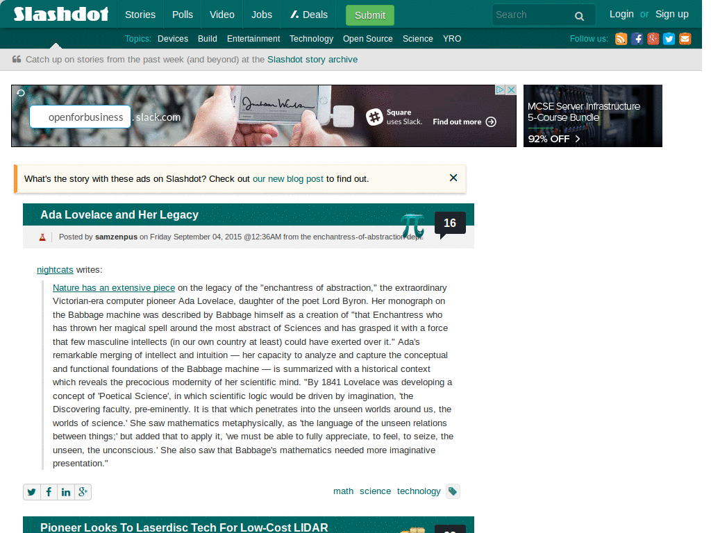 Clean Slashdot
