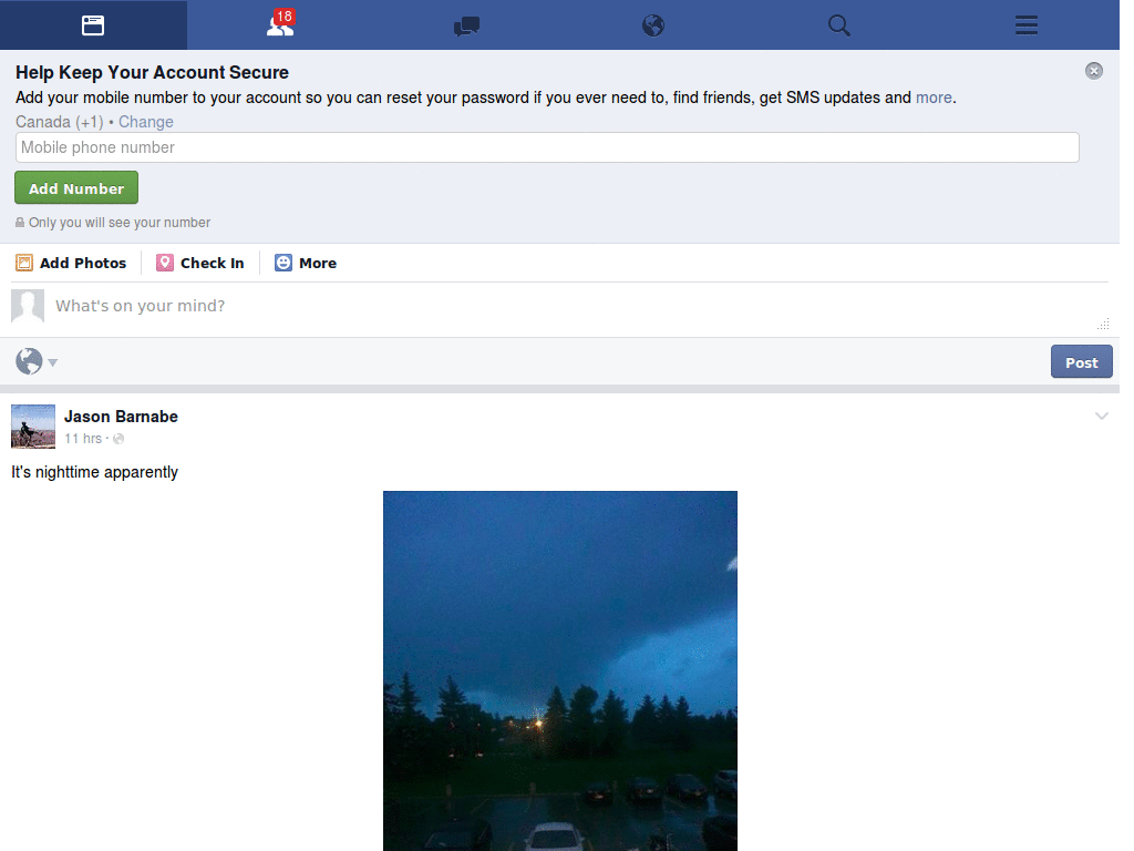 Facebook iPhone Sidebar reStyled