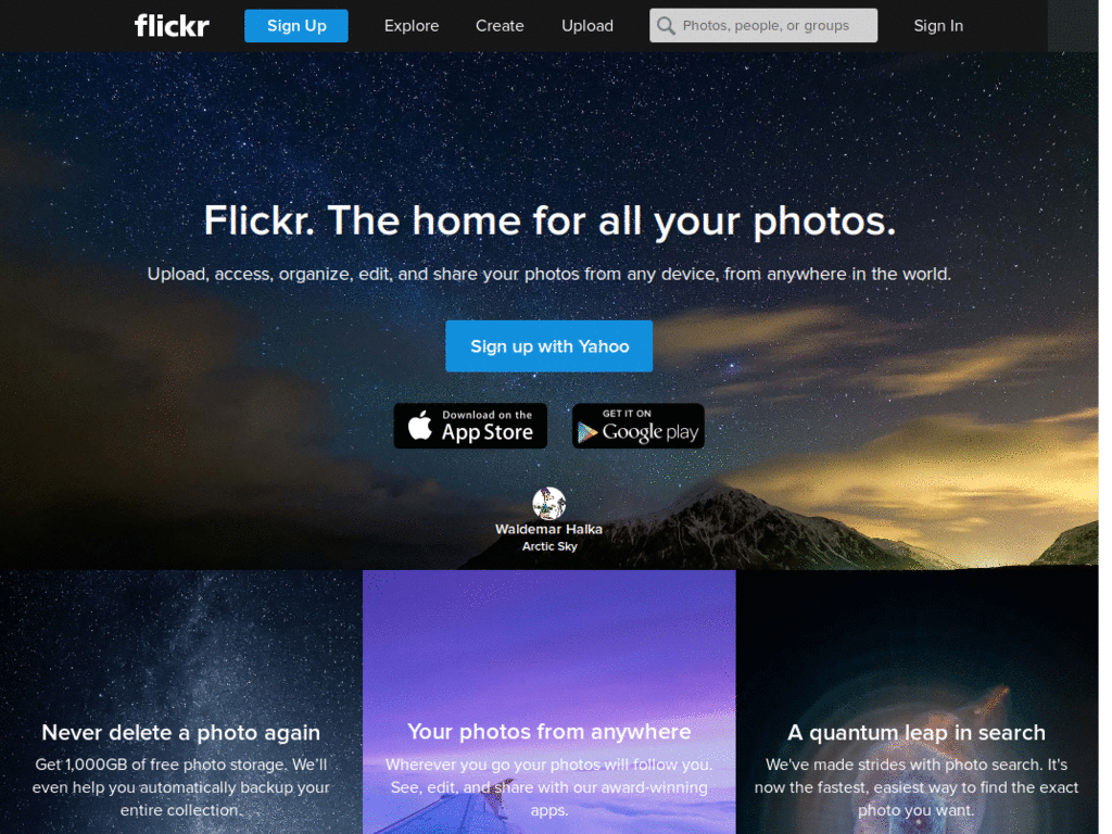 Flickr - Save space on header
