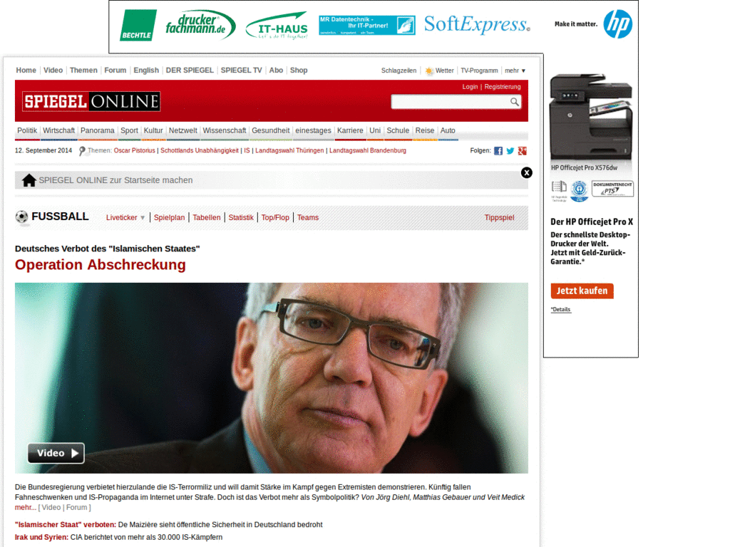 Spiegel.de - Hide "Set as Homepage" Header