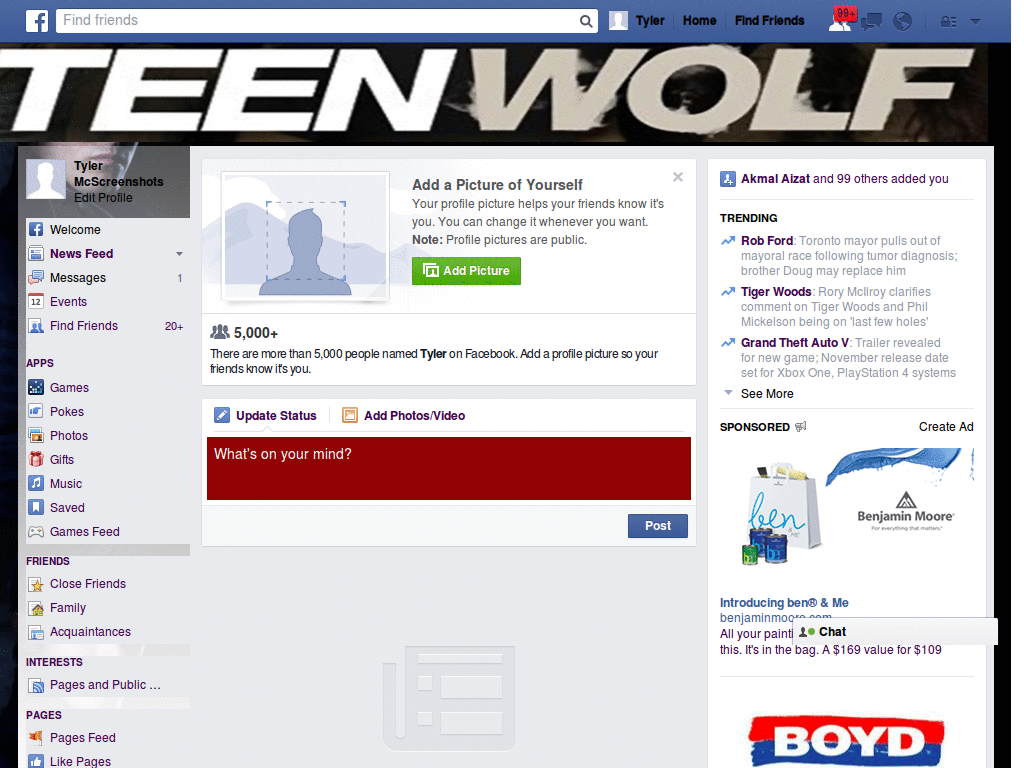 Teen Wolf Derek Hale For Facebook