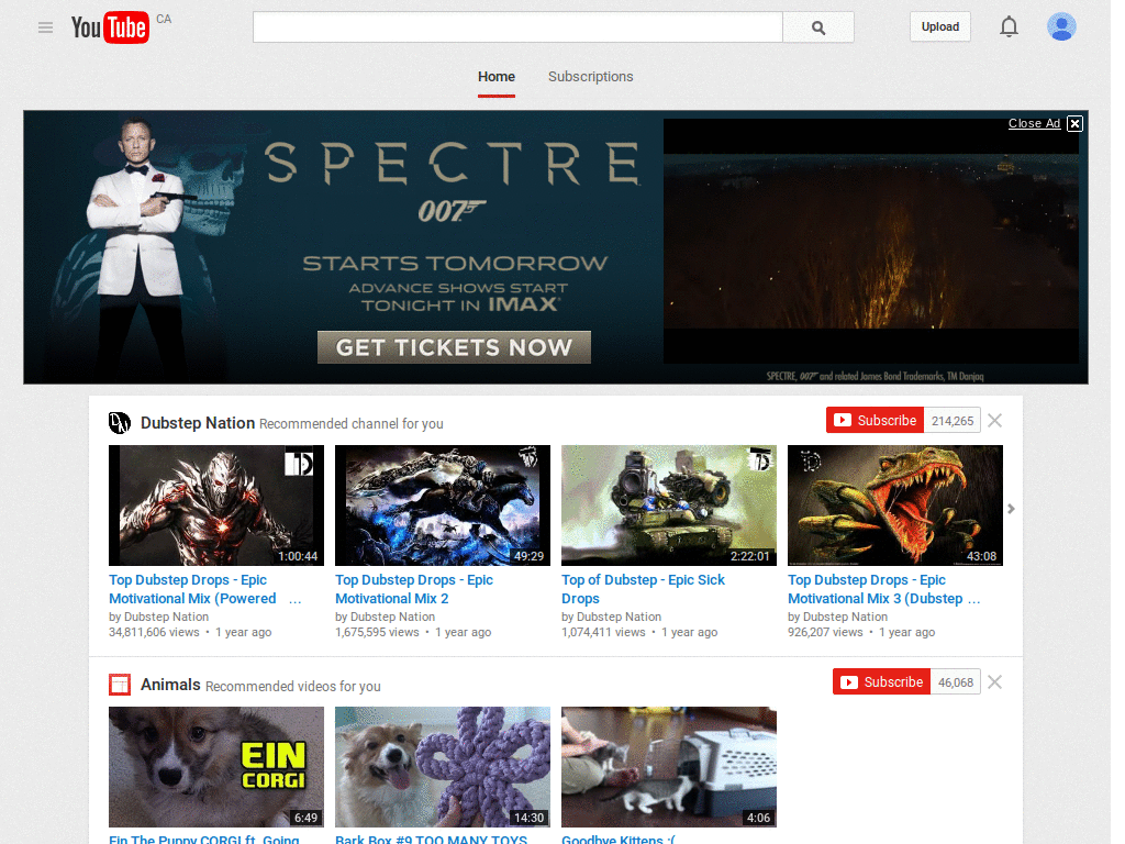 Youtube gray background