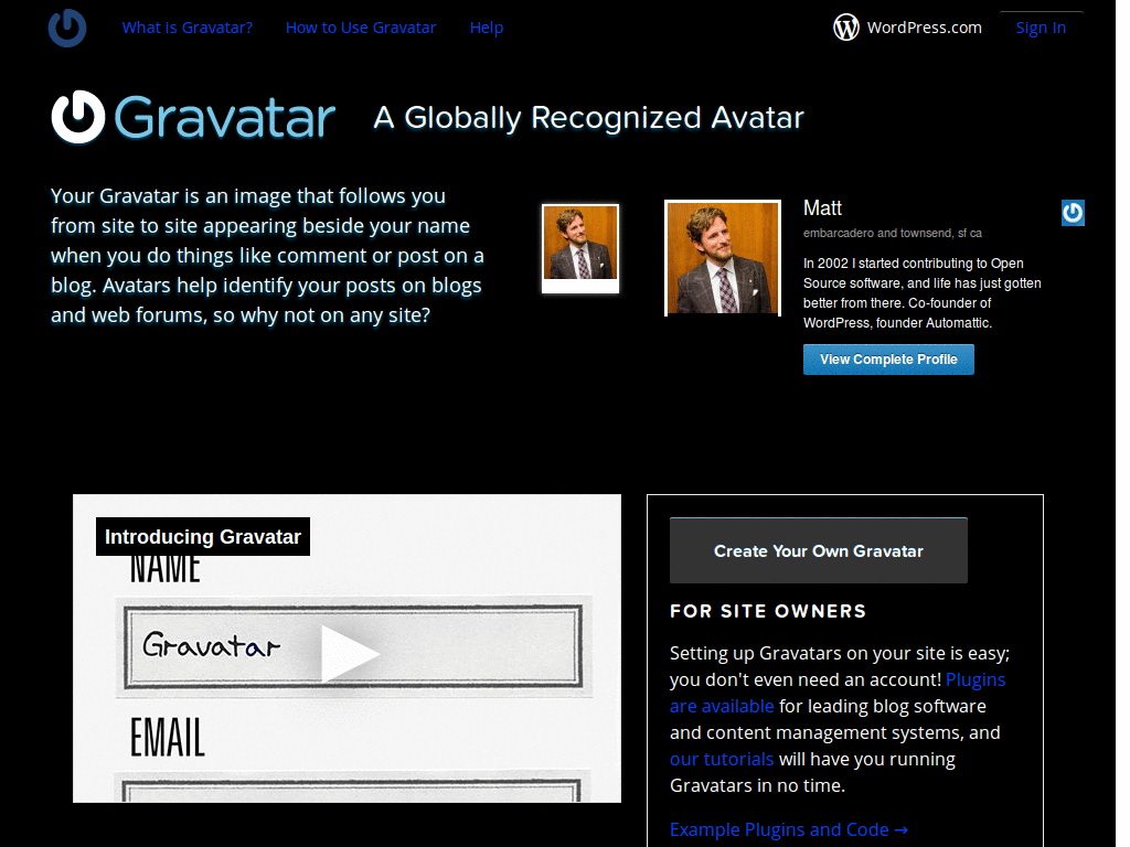 gravatar dark
