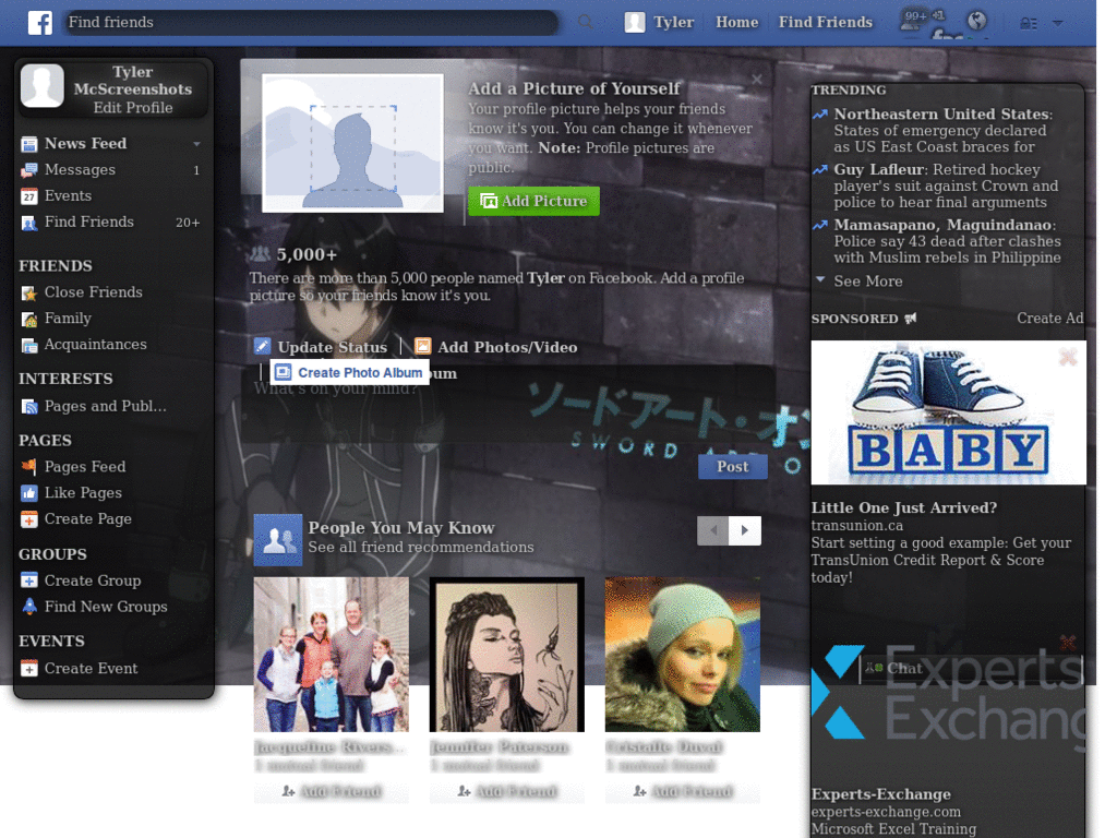 Facebook: sword art online