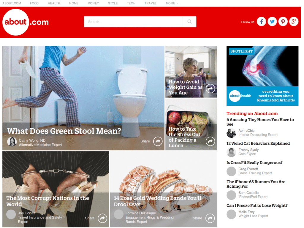 about.com Remove Fixed Width