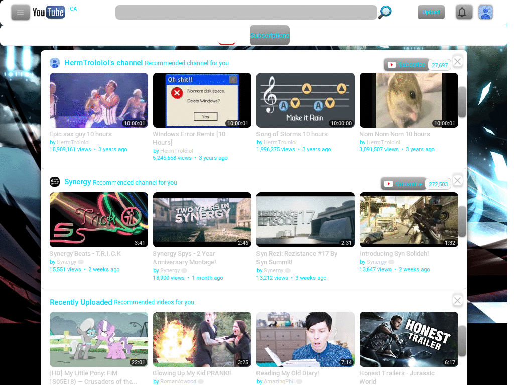 youtube Sword Art Online