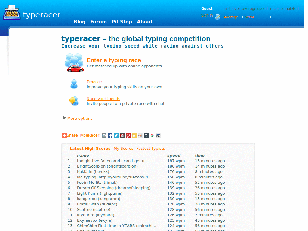 Typeracer - Remove ads