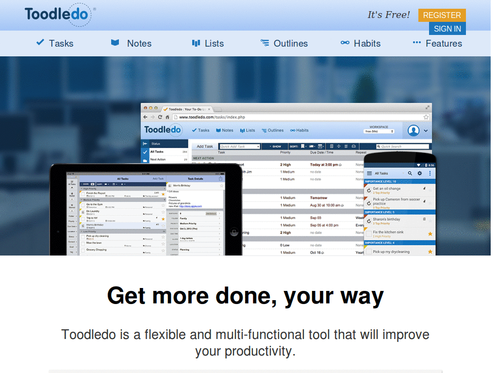 Toodledo Ultra Minimal