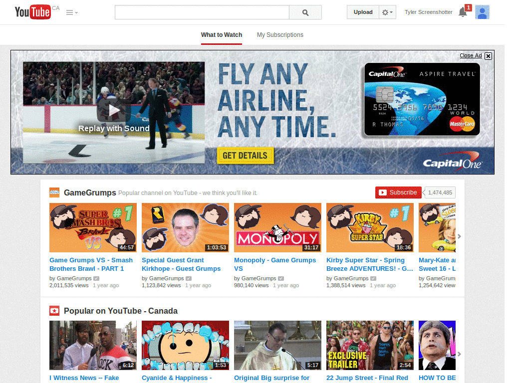 YouTube Centered
