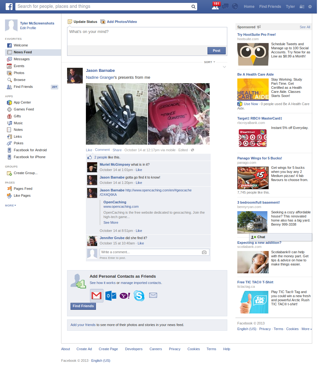 Booster's Facebook Static Silver-Blue v1.0
