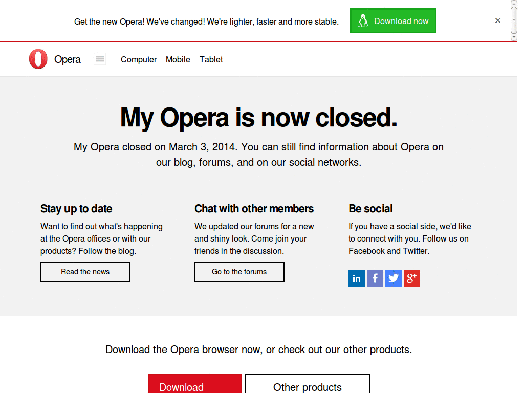 My.Opera: bright "news" line