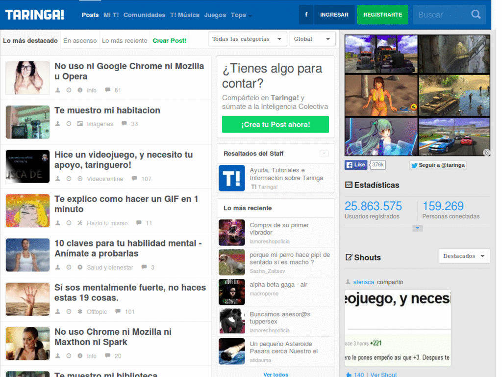 Taringa Version CABJ [Header Fixed + Medallas]