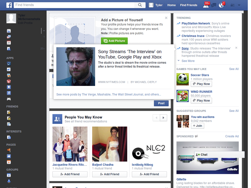 Simple Dark Grey Facebook (work in progress!!!)